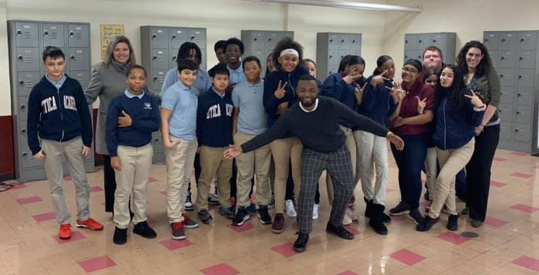 Councilman Delvin J. Moody at the Utica Academy of Science