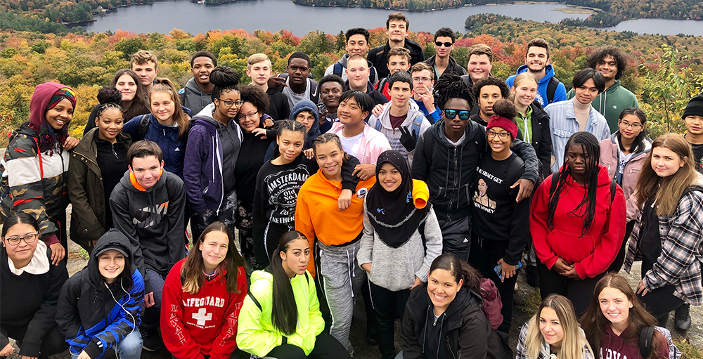 Seniors hike Bald Mountain in the Adirondacks for a Senior Class trip