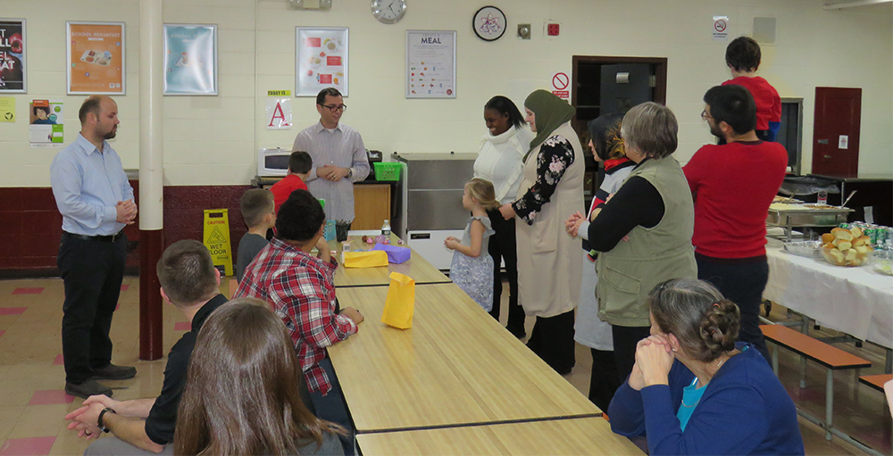 The middle school hosted a Thanksgiving meal to express their appreciation for its teachers, faculty and staff