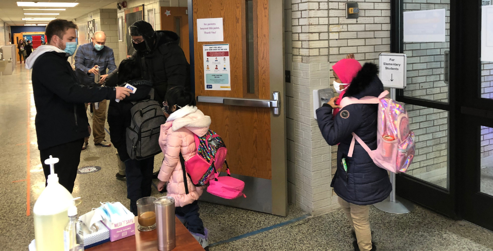 Monday, February 1st, Utica Academy of Science elementary school welcomed back its in-person hybrid learning students.