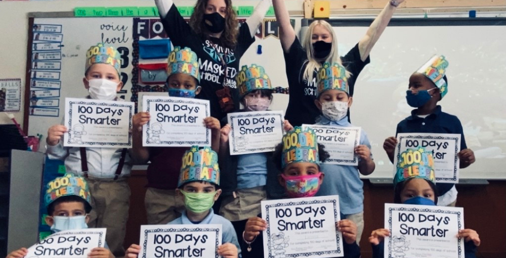 Utica Academy of Science elementary school students celebrated the 100th day of school.