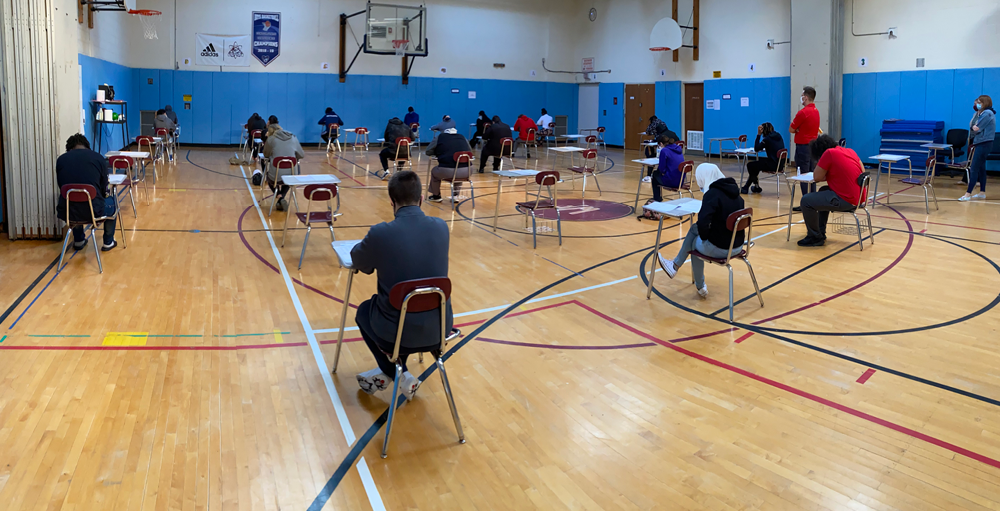 Utica Academy of Science high school seniors took their SAT test on Wednesday, October 14th. 