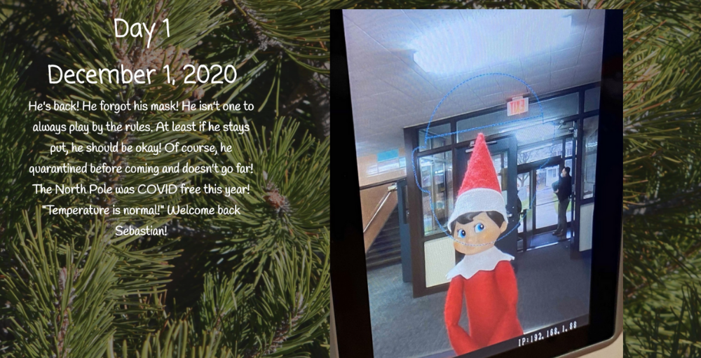 Utica Academy of Science middle school Atoms welcome back Ms. Adams’ Sebastian the Elf. Sebastian comes from the North Pole and visits the students during the month of December.