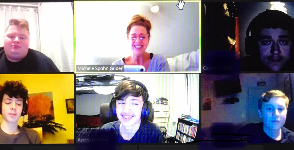 Utica Academy of Science National Honors Society students participated in the hit online strategy game, Among Us.