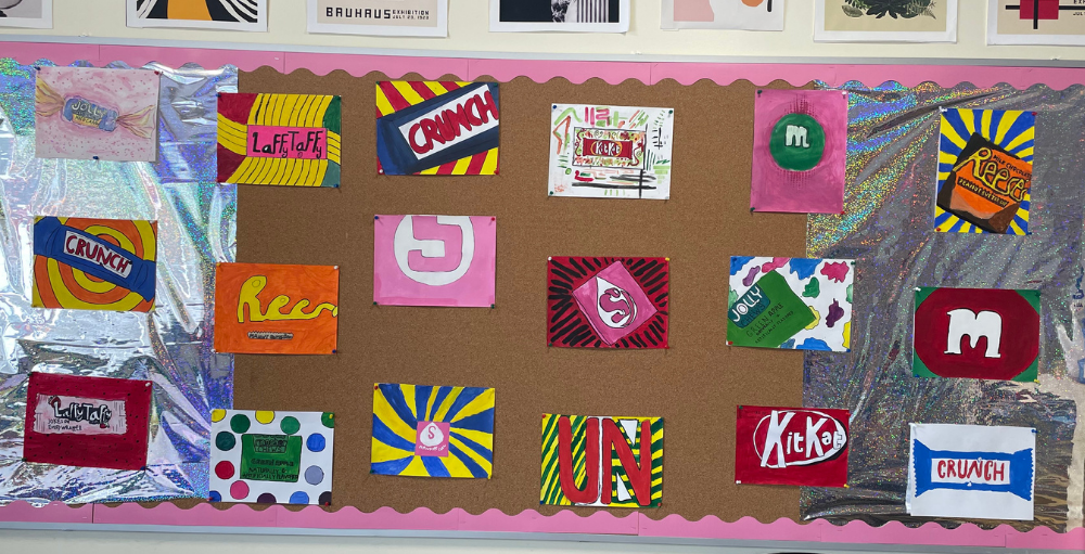 Utica Academy of Science Junior-Senior high school 7th-grade students in Ms. Guzman’s art class painted candy masterpieces that use pop art as the inspiration.