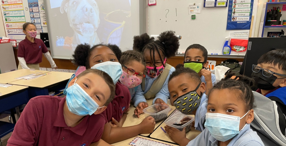 Ms.Cavo’s 2nd grade class planted seeds in a container and observed their daily growth for their first science experiment of the school year.