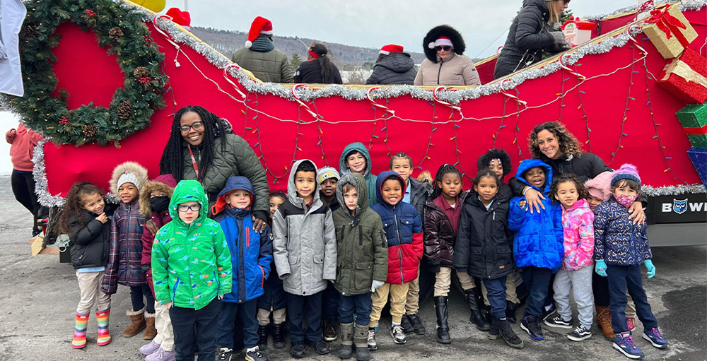 Santa Claus Makes a Special Appearance at Utica Academy of Science Elementary School 