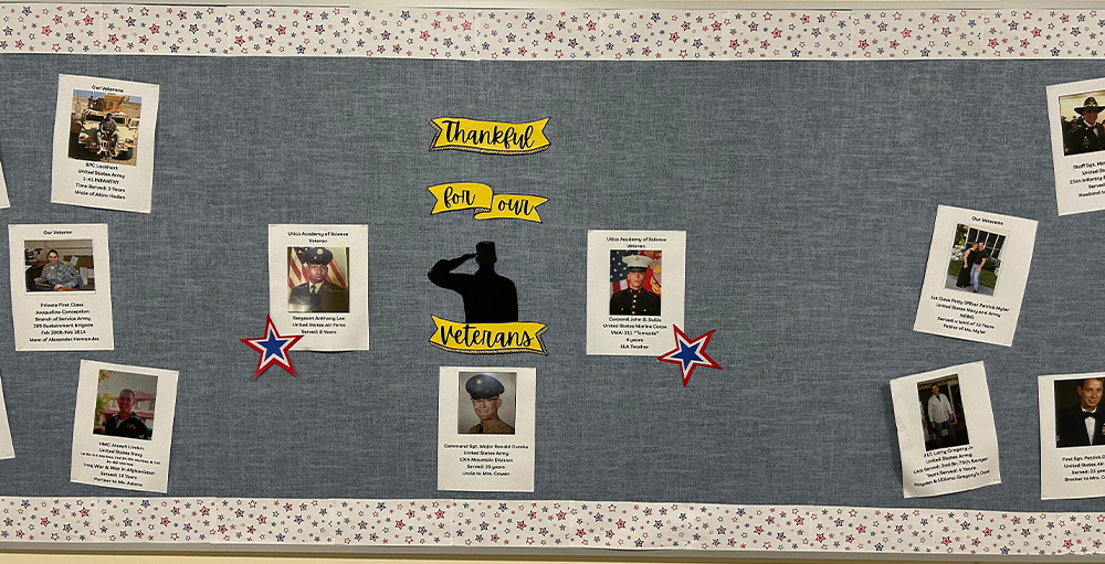 Utica Academy of Science Junior Senior High School Staff Celebrate Veterans in their Life