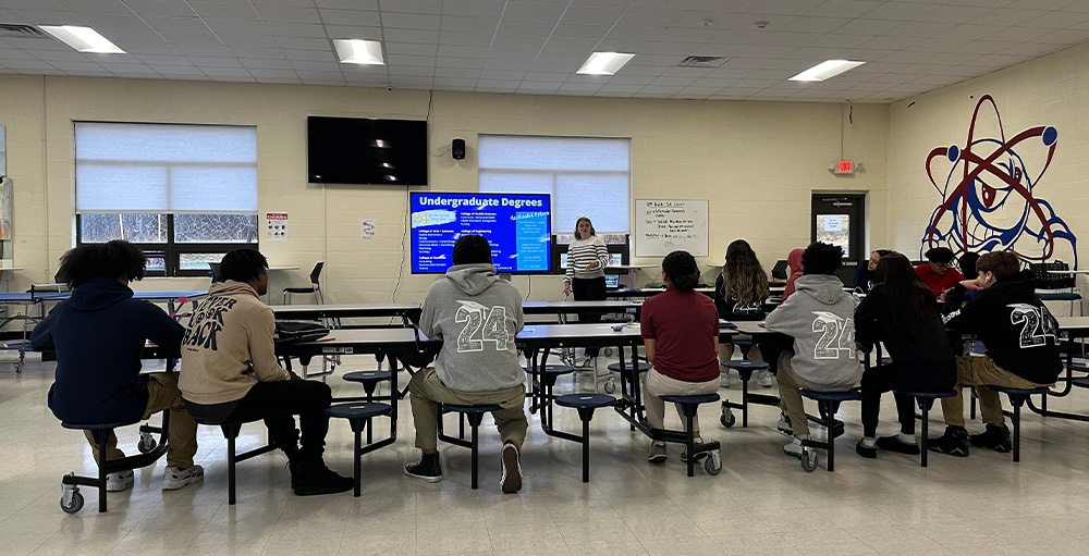 Seniors at Utica Academy of Science Meet with SUNY POLY Representative