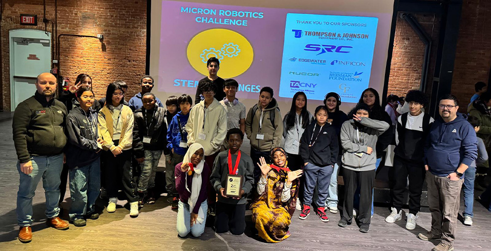 Utica Academy of Science 9th Graders Achieve Second Place at Micron Robotics Challenge